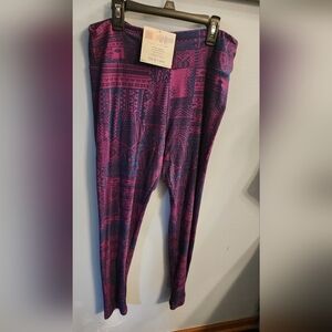 🍉LuLaRoe Purple and Blue Patterned Leggings